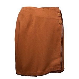Wraparound caramel colored skirt